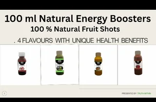 Healthy 100 % Fruit Shots, Natural Energy Boosters