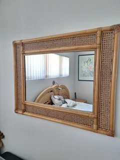 Rattan mirror