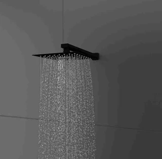 Brand New Black on Black Shower Set For Sale