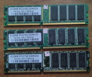 PC RAM DDR 333 PC2700 - 3 X 512Mb