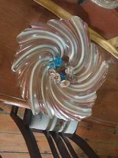 Murano ice cubes in divine glass bowl centre piece