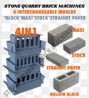 ELECTRIC BRICK MACHINE 4in1 Includes 4 Sets of Changeable Moulds- BLOCK,MAXI,STOCK,STRAIGHT PAVER.
