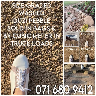 EGD - Quality Washed; Screened Duzi pebble etc.