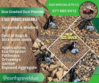 Pebble - washed, screened and size graded