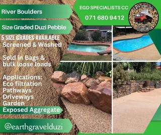 Duzi Pebble, River sand etc.