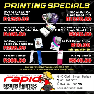 PRINTING specials