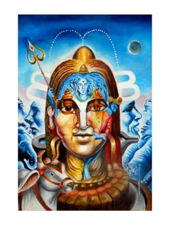 Krishna Ganesha, Hindu Deities paintings from R600