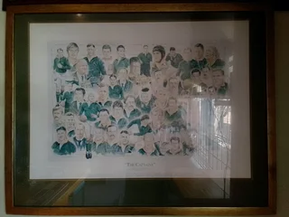 1x1.2m Springbok Captains framed Wall Artwork