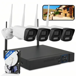 Wireless CCTV kit incl. Installation,Night Vision, 2 way audio, playback, Spotlights