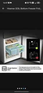 Hisense 323L Bottom Freezer Fridge