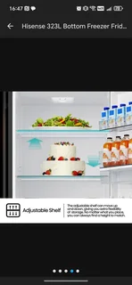 Hisense 323L Bottom Freezer Fridge