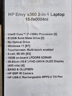 HP Envy 15 x360 2-in-1 Convertible Laptop (CASH or SWAP)