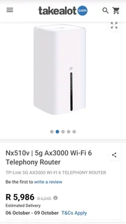 TP Link NX510V | 5G Ax3000 Wi-Fi 6 Telephony Router
