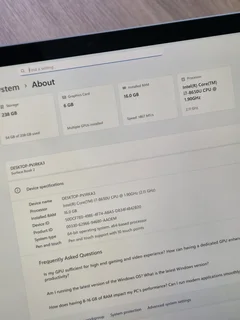 Microsoft Surface Book 2 | Intel Core i7 CPU | 16GB RAM