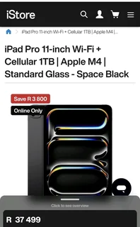 iPad Pro 11-Inch M4 Chip 1TB WiFi and Cellular (CASH or SWAP)