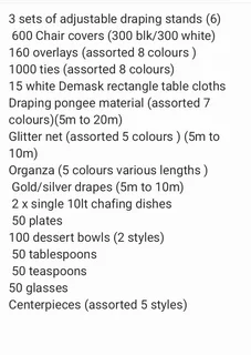 Decor/ catering package