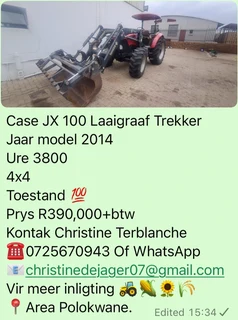 Case JX 100 Laaigraaf Trekker