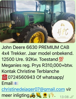 John Deere 6630 Premium 4x4 Kajuit Trekker.