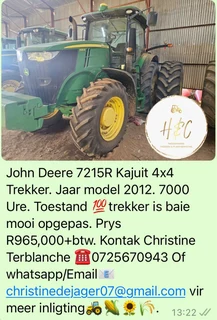 John Deere 7125R Kajuit 4x4 Trekker.