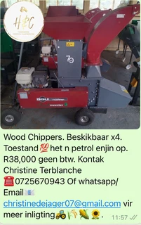 Wood Chippers x4.