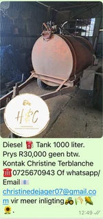 Diesel Kar 1000 Liter.