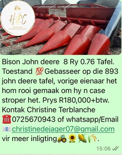 Bison John Deere 8 Ry 0.76 Tafel.