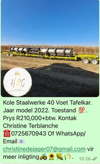 Kole Staalwerke 40 Voet Tafelkar.