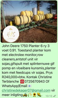John Deere 1750 Planter 6 Ry 0.91