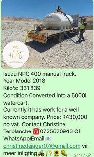 Isuzu NPC 400 Manuel Truck