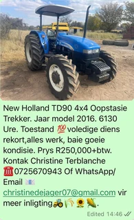 New Holland TD90 Oopstasie 4x4 Trekker.