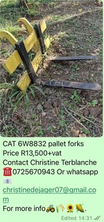 Cat 6W8832 Pallet Forks