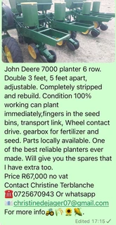 John Deere 7000 Planter 6 Row