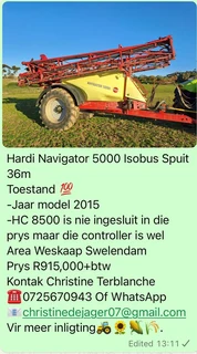 Hardi Navigator 5000 Spuit 36m boom