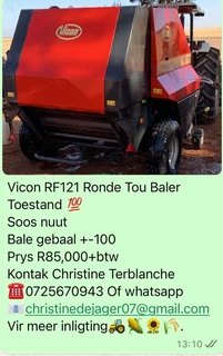 Vicon RF121 Ronde Tou Baler