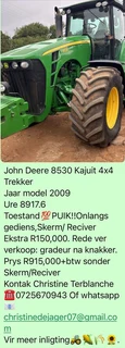 John Deere 8530 Kajuit 4x4 Trekker