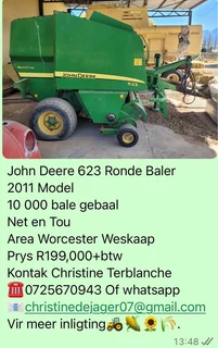John Deere 623 Ronde Baler