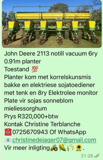 John Deere 2113 No-Till Planter