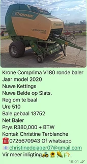 Krone Comprima V180 Baler