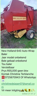 New Holland 640 Tou Baler