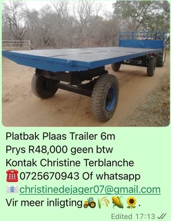Platbak Trailer 6m