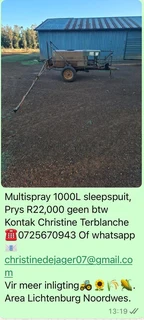 Multispray 1000L Sleepspuit