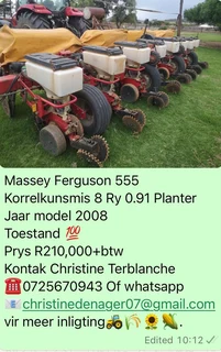 Massey Ferguson 555 Korrelkunsmis 8 Ry 0.91 Planter