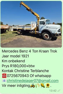 Mercedes Benz 4 Ton Kraan Trok