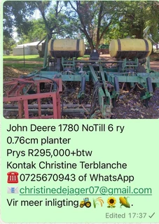 John Deere 1780 NoTill 6 Ry 0.91 Planter