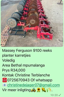 Massey Ferguson 9100 Planter Karretjies