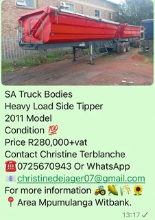 SA Truck Bodies Side Tipper