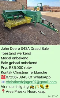 John Deere 342A Draad Baler