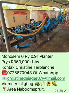 Monosem 6 Ry 0.91 Planter