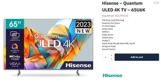Hisense Smart 4K ULED 65 Inch