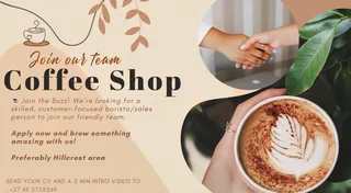 Coffee Shop Assistant / Barista Hillcrest
